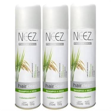 Imagem de Kit 3X Shampoo A Seco Para Cabelos Oleosos Neez Profissional Maciez Limpeza Revitalizante 250ml