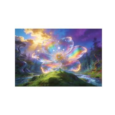 Imagem de Impressões em tela de arte de parede de surrealismo - flores coloridas - pintura de decoração de paisagem - imagens para sala de estar 60 x 90 cm 24 x 35 pol sem moldura