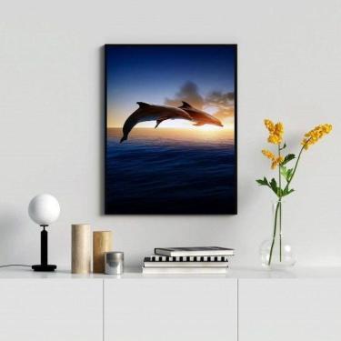 Imagem de Quadro Decorativo Casal De Golfinhos 33X24Cm