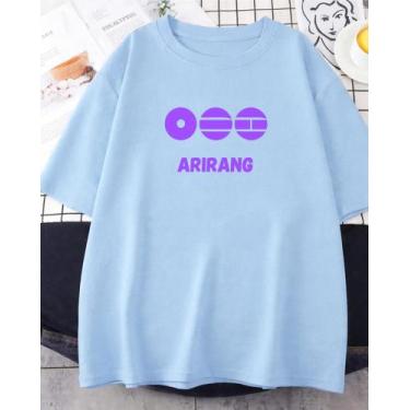 Imagem de Camiseta ARIRANG BTS World Tour 2026 Aesthetic Unissex, Azul claro, BA