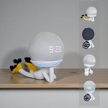 Imagem de Suporte Alexa Echo Dot 3, 4 e 5, Echo Pop e Echo Max Robert Patins Esportes Multiuso e outros. Coleção, Decoração Presente. Stand de Mesa