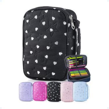 Imagem de Estojo Escolar Organizador Box Grande Canetas Com Divisórias - Hxt, Pr