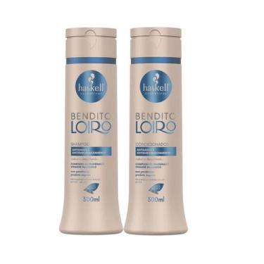 Imagem de Kit Shampoo e Condicionador Antidanos Bendito Loiro Haskell 300ml