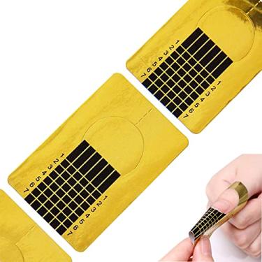 Imagem de Yokilly Formas de unhas para unhas de acrílico, 200 peças de formas de unhas para poligel, formas de unhas para gel Builder, rolo de formas de unhas para salão de beleza, adesivos antigos com números