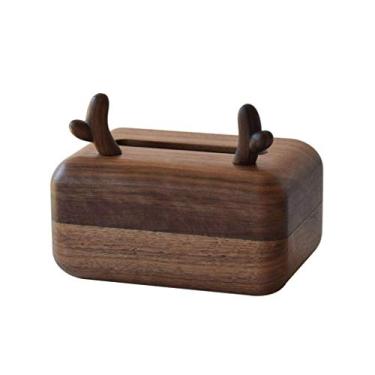 Imagem de CYYHGD Suporte de toalha de madeira, suporte de caixa de lenços, caixa de lenços faça você mesmo para banheiro, mesa noturna, caixa de lenços prateleira de madeira Nat