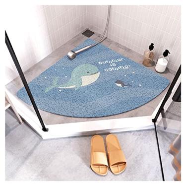 Imagem de Tapetes de banho antiderrapantes e tapetes de chuveiro, tapete de banho, adequado para banheiro, banheira, tapete de banho antiderrapante em forma de ventilador) C (C)