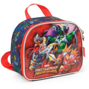 Imagem de Lancheira Term. Avengers Mech Strike Vermelha 22x23x9 cm
