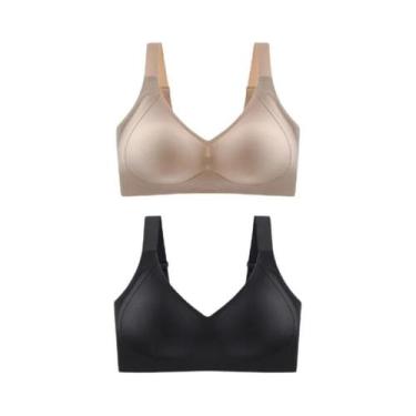 Imagem de Sutiã Sem Costura De Tamanho Grande Para Mulheres, Suporte Macio, Sem 