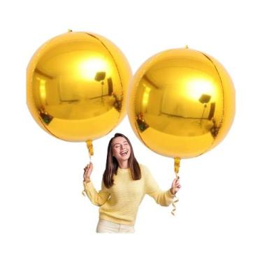 Imagem de Balões De Alumínio Dourado, Prateado, Verde E Vermelho De 32 Polegadas