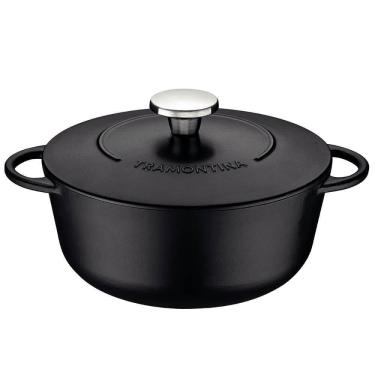 Imagem de Caçarola Tramontina Trento 24cm 4l Ferro Fundido Esmaltado Rev. Int Ant Starflon Excellent 20805024