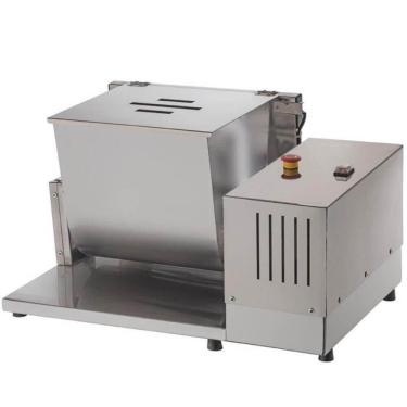 Imagem de Misturador De Carne Industrial Basculante Malta Elétrica 15kg Aço Inox Misturadeira Bivolt 3101097