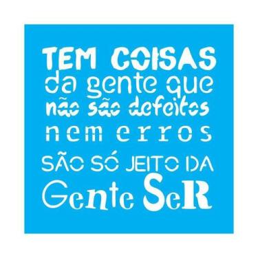 Imagem de Stencil Tamako Tem Coisas Da Gente. - 30X30Cm - Ref D130