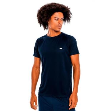 Imagem de Camiseta Masculina Manga Curta Mezul Básica Proteção Solar UV, Azul es