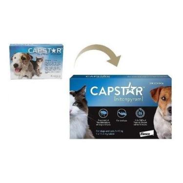 Imagem de Kit Capstar Antipulgas até 11Kg 2Un + Capstar Acima 11Kg 1Un - Elanco