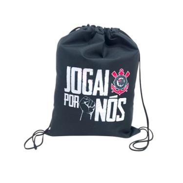 Imagem de Mochila Sacola "Coração Preto e Branco" Corinthians Oficial