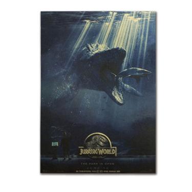 Imagem de Pintura em pôster Jurassic World Vintage Mosasaurus 51,5x36cm