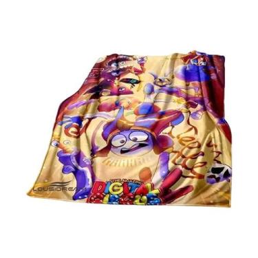 Imagem de Cobertor Digital Circus Cartoon De Flanela Quente E Confortável Para S