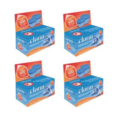 Imagem de 4 Caixas Clorin Pastilhas Tratamento Purificação Água