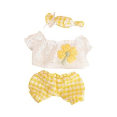 Imagem de Casaco De Pelúcia Colorido Xadrez Labubu Para Bebês, 17cm, Design Chic