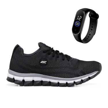 Imagem de Tênis Masculino Confortável para Caminhadas e Treinos Leves + Relógio Digital-Masculino