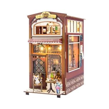 Imagem de Estante De Livros Em Miniatura De Madeira DIY Para Casa De Bonecas, De