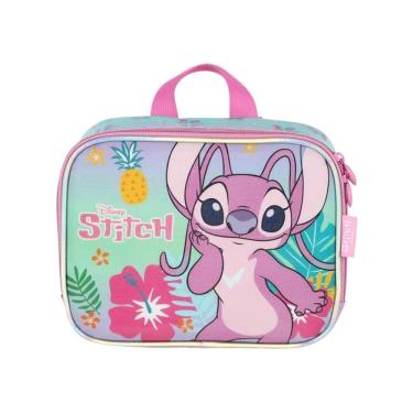 Imagem de Lancheira de Costas Stitch E Angel Disney Glitter Juvenil