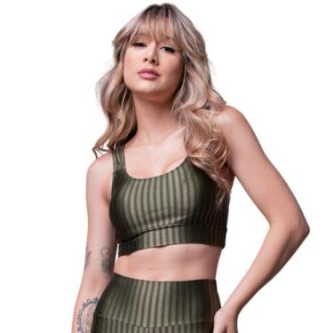 Imagem de Top Fitness Bella Fiore New Zig Com Bojo Removível Academia Malhar - V