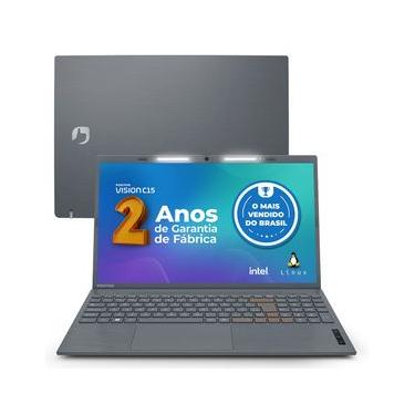 Imagem de Notebook Positivo Vision C15 Intel® Celeron® Dual Core™ Linux 8GB 128GB eMMC 15” HD Lumina Bar - Cinza