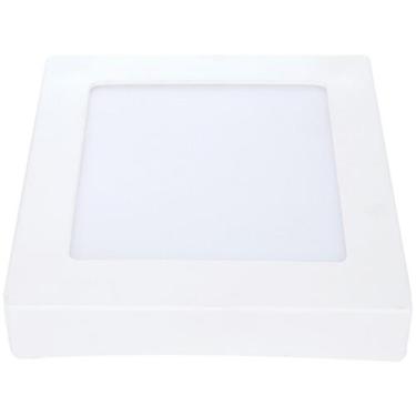 Imagem de 8 Painel Plafon 12w Led Quadrado Sobrepor Branco Frio  6500k - Avant