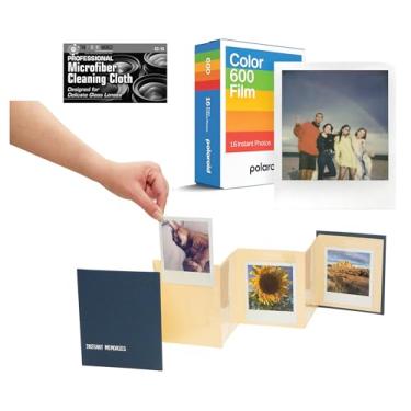 Imagem de Película colorida Polaroid para câmeras Polaroid 600 e Polaroid Now, Lab e OneStep - Pacote duplo - com álbum de memórias instantâneas e pano de microfibra