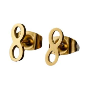 Imagem de Brincos Minimalistas De Aço Inoxidável Em Forma De Coração E Estrela P