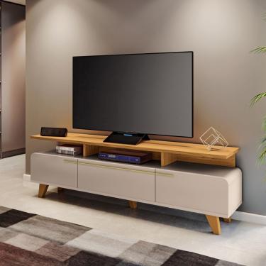Imagem de Bancada Para Tv Até 70 Polegadas Essenza Hb Móveis 2.0 Off White/cinamomo