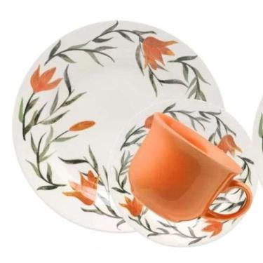 Imagem de Kit Jogo Café Lanche Para 12 Pessoas 24pçs Oxford Lírios