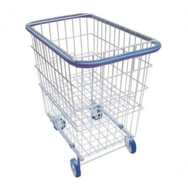 Imagem de Carrinho para Condomínio G2 com Capacidade de 215L e Repartição Lateral para Separação de Produtos Prata Higipack