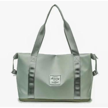 Imagem de Bolsa de Viagem OEM 678-680 em Tecido Oxford 28x42x22cm 678-verde Claro Feminina à Prova D'água