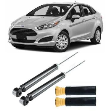 Imagem de Amortecedor + Kit Batente Ford New Fiesta Traseiro 2011 Até 2018 O Par