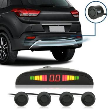 Imagem de Sensor de Estacionamento Ré 4 Pontos Display LED Sonoro Universal Pret