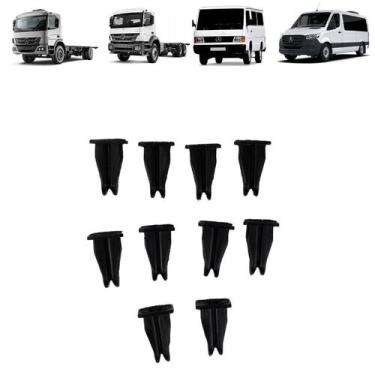 Imagem de Kit 10 buchas plastica mercedes benz sprinter quadrada 9881625 - MOTOR