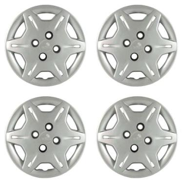 Imagem de Jogo Calota Aro 13 GM Corsa Wind 2002/2003 Cubo Baixo Prata - Grid Cal