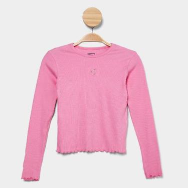 Imagem de Blusa Infantil Manga Longa Hering Casual Menina, Rosa claro, 8A
