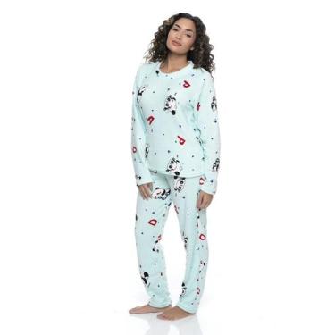 Imagem de Pijama Feminino Adulto Promoção Ultra Soft Manga Longa - Tere, Verde c