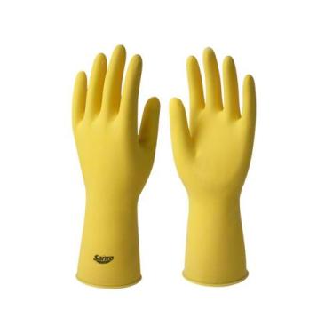 Imagem de Luva de Látex Fit Amarela CA 50694 Sanro -, G
