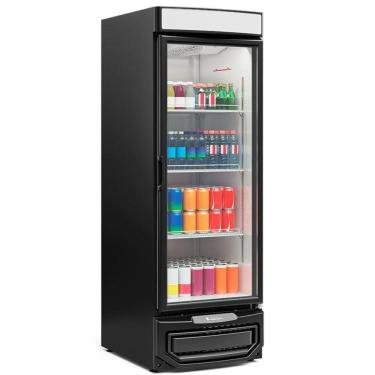 Imagem de Refrigerador Vertical Com Porta De Vidro 572 Litros Grd57 Preto Gelopar 220V