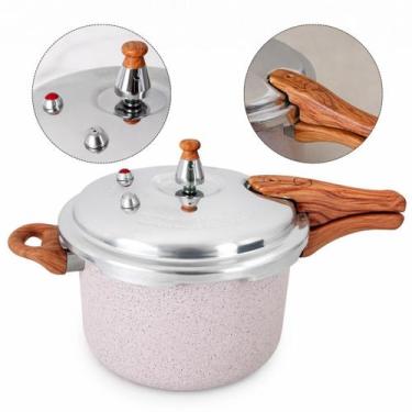 Imagem de Panela de Pressão 4,2 Litros Antiaderente Indução Alumínio com Travas 