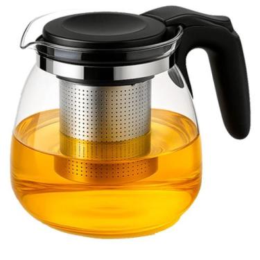 Imagem de Chaleira Com Infusor De Vidro Removível  Sabor Natural Sem Resíduos - 