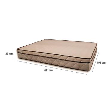 Imagem de Cama Box King 193 Tecido Sintético Branco Com Colchão Polônia Bello Box - D28 65x193x203