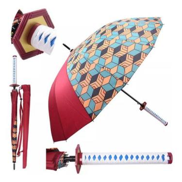 Imagem de Guarda Chuva Kimetsu Yaiba Cabo O-Katana Giyu Tomioka Suporte Mesa - T