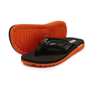 Imagem de Chinelo Sandália Kenner Kivah Full Force Gold Preto Laranja, 38