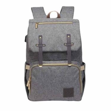 Imagem de Mochila Maternidade Bolsa Laço Bebê Grande Trocador Térmico Bolsos Aya