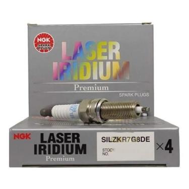 Imagem de Kit 04 velas laser iridium ngk silzkr7g8de